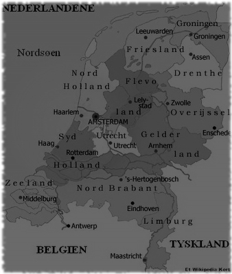 Kort over Holland